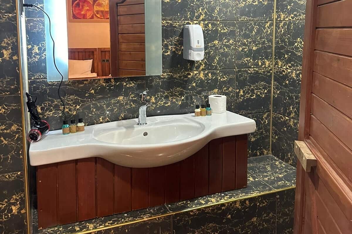 Double or Twin Room | Bathroom | Shower, rainfall showerhead, hair dryer, children's robes