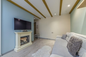 Basic Apartment | Living area | 42-inch flat-screen TV with cable channels