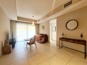 Apartment, 2 Bedrooms, Balcony | Living room | Netflix, streaming services - Jaffa Gem - By Beach Apartments TLV (Tel Aviv)