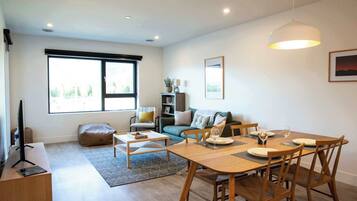 TV, fireplace, offices