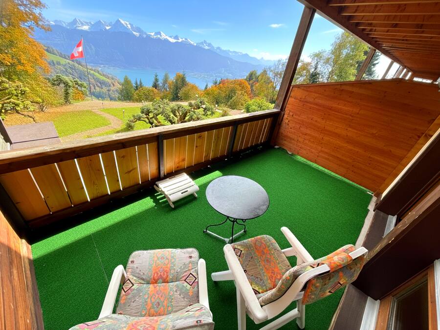 Panorama kamer, 1 twee- of 2 eenpersoonsbedden, balkon | Uitzicht op de bergen