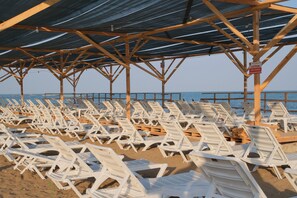 Plage privée, bar de plage