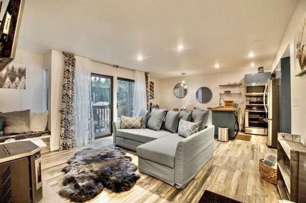 智能电视、壁炉、书