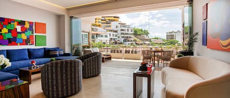 View from the spacious and comfortable living room