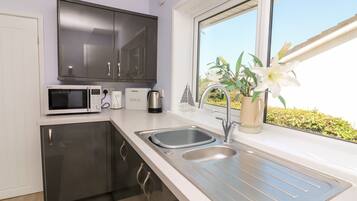 Fridge, dishwasher, cookware/dishes/utensils