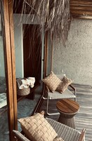 Luxury Bungalow, 1 King Bed, Sea View | 1 bedroom, minibar, in-room safe, individually decorated