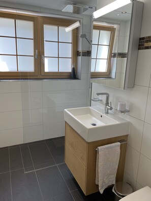 Comfort-Apartment, 1 Schlafzimmer zuzüglich 150 CHF Reinigungsgebühr | Badezimmer | Handtücher