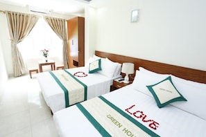 Deluxe Double or Twin Room | Pillowtop beds, desk, blackout drapes, free WiFi
