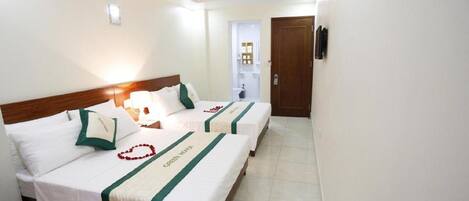 Pillow-top beds, minibar, desk, blackout curtains