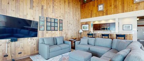 TV, fireplace, DVD player