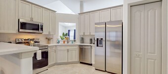 Home near the beach with private pool, inviting patio, streaming & AC