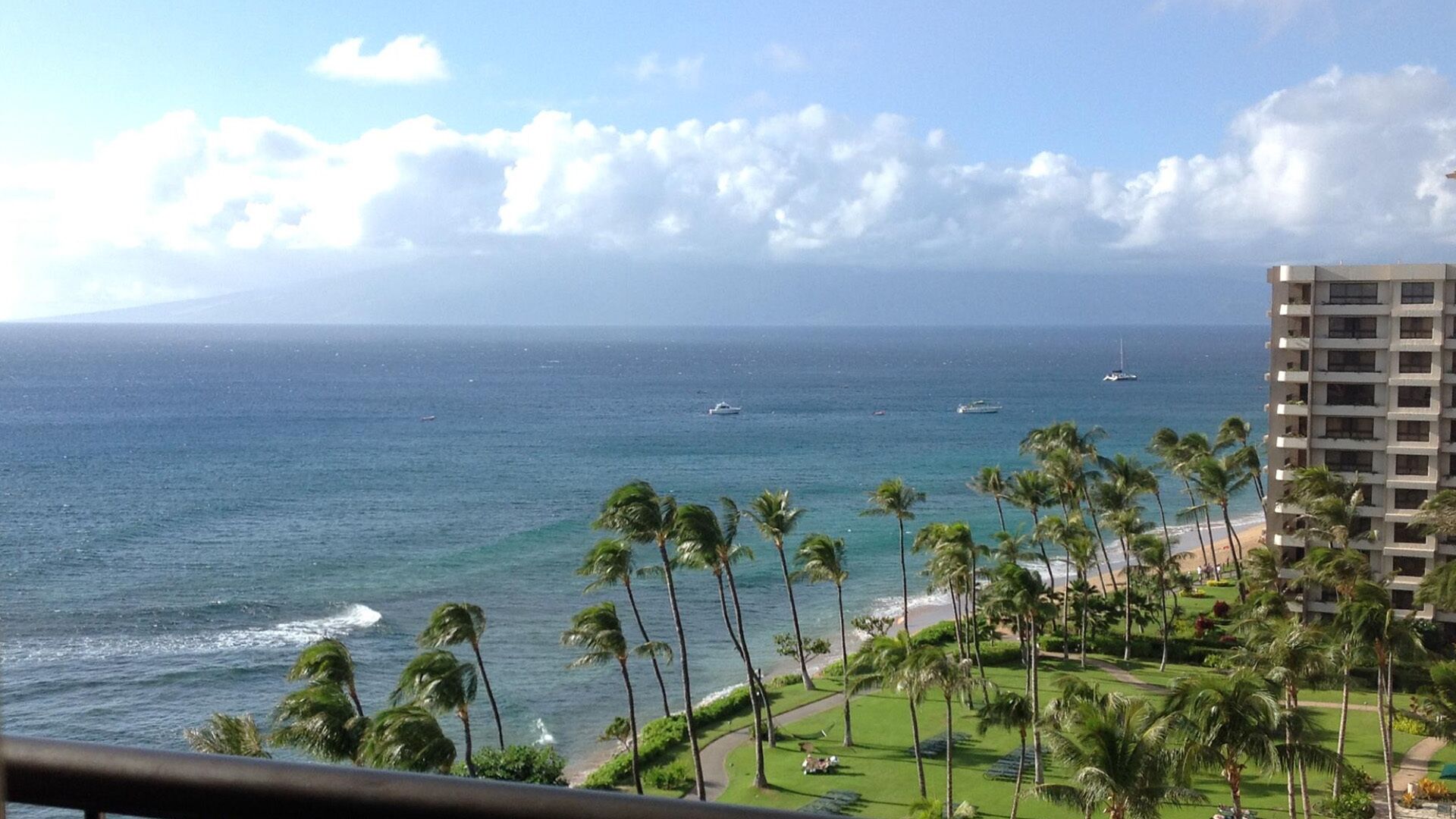 On the beach, sun loungers, beach towels