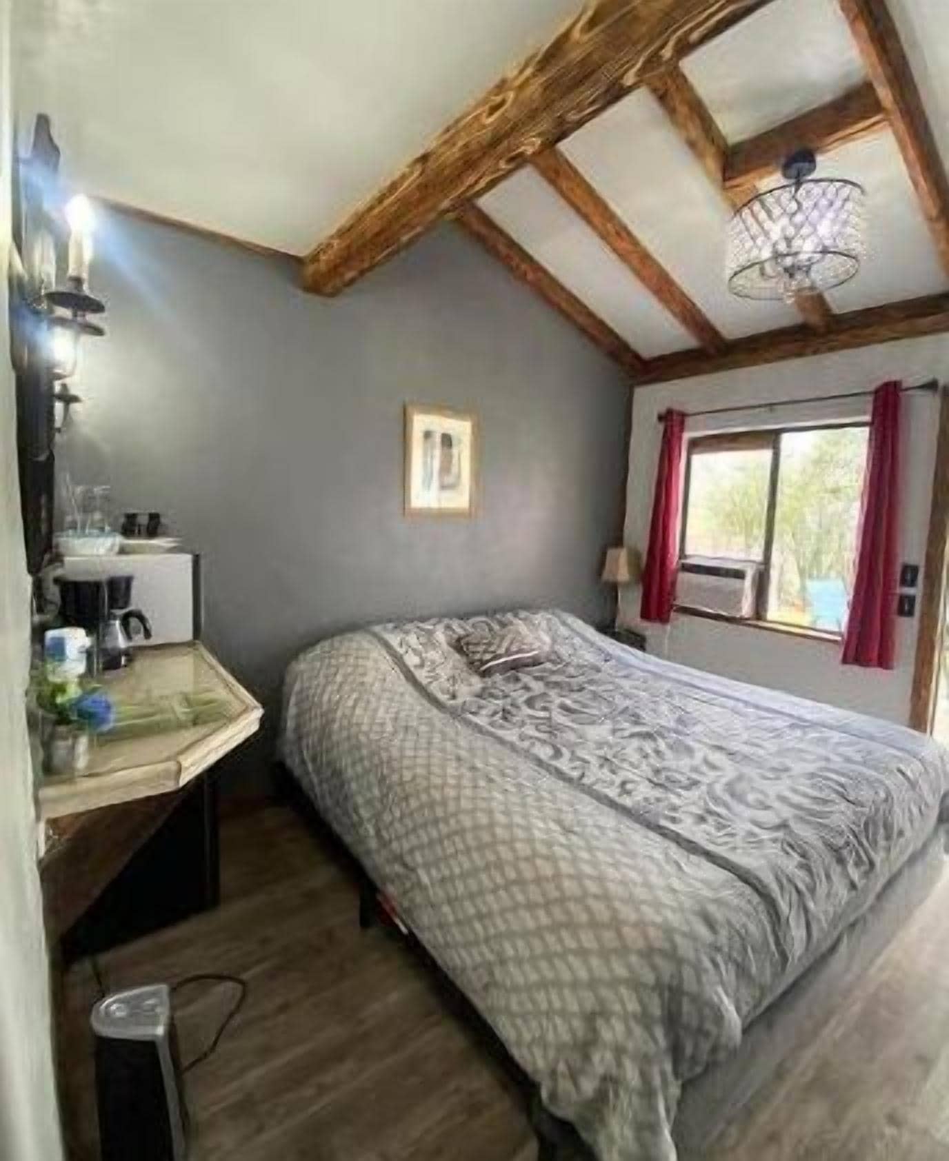 Blackout drapes, soundproofing, iron/ironing board, free WiFi
