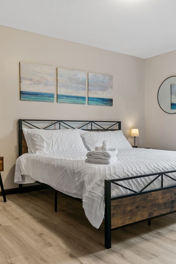 4 bedrooms, iron/ironing board, travel cot, WiFi