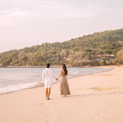 Outdoor wedding area