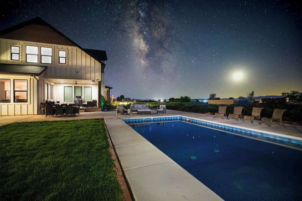 Piscine extérieure, piscine chauffée