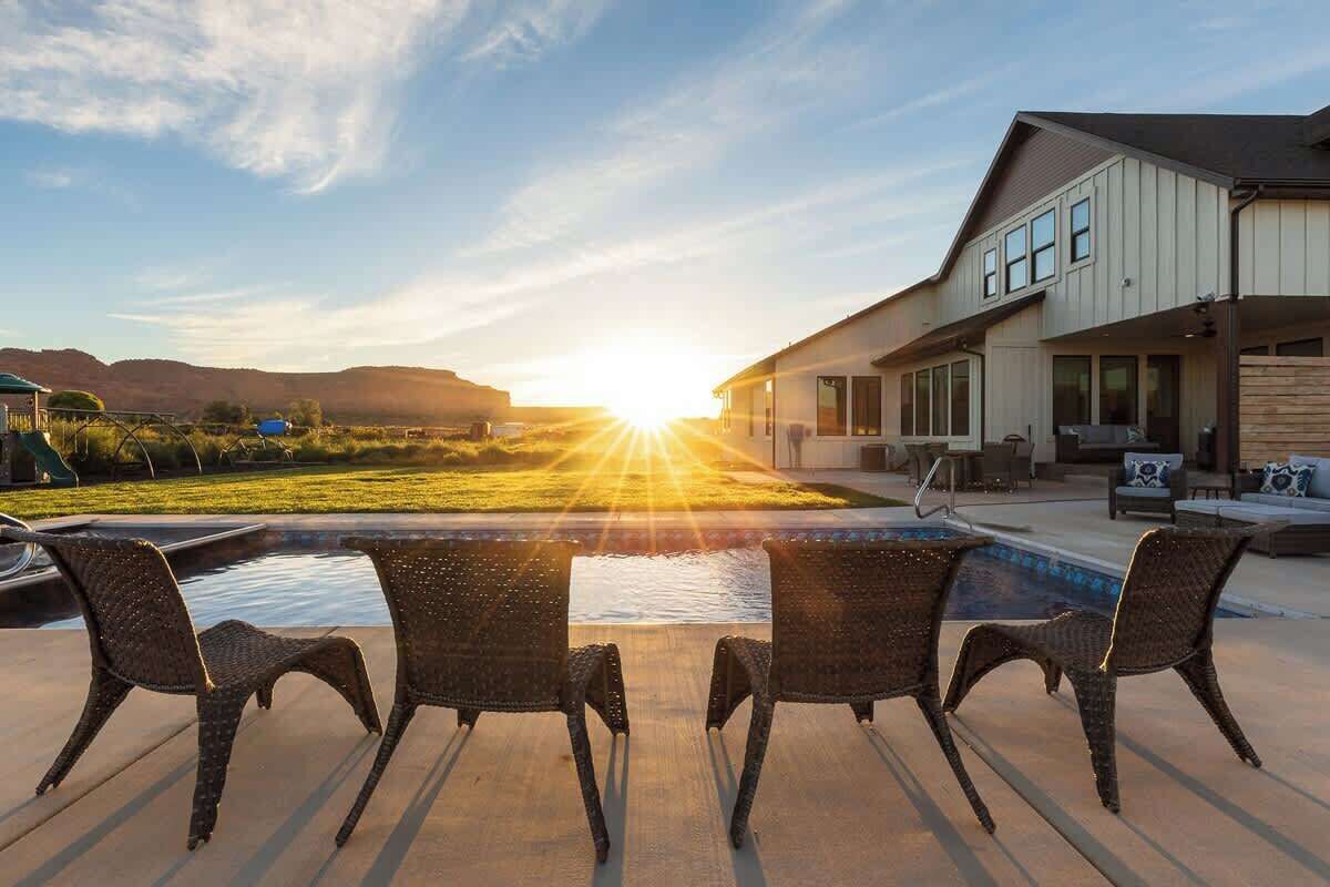 Piscine extérieure, piscine chauffée