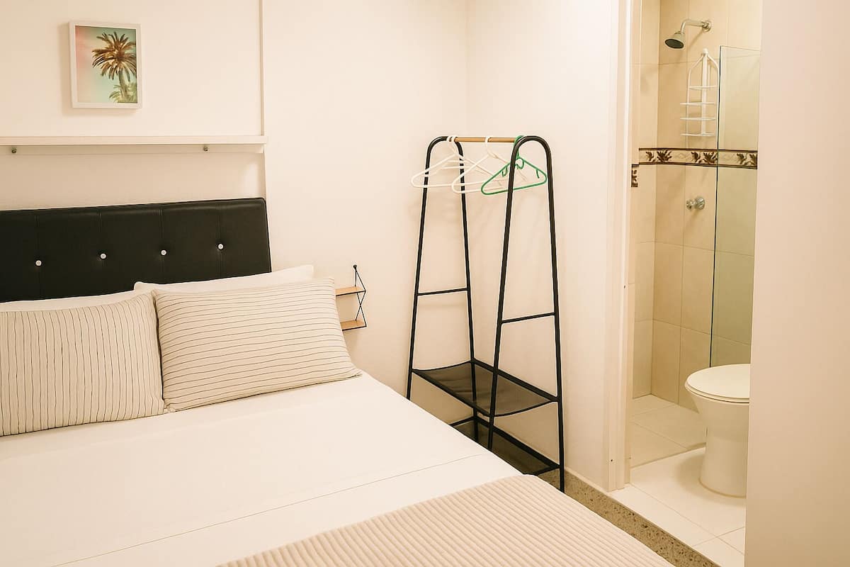 Blackout curtains, free WiFi, bed sheets