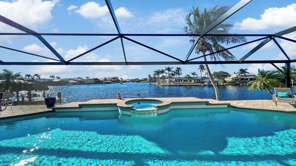 Outdoor pool, a heated pool
