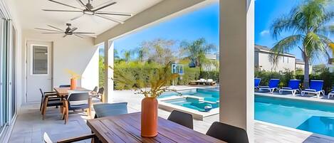 A heated pool