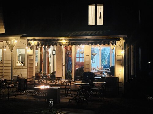 Bright Catskills Farmhouse on Private Land W/ Sunroom, Fire Pit, Near Stamford