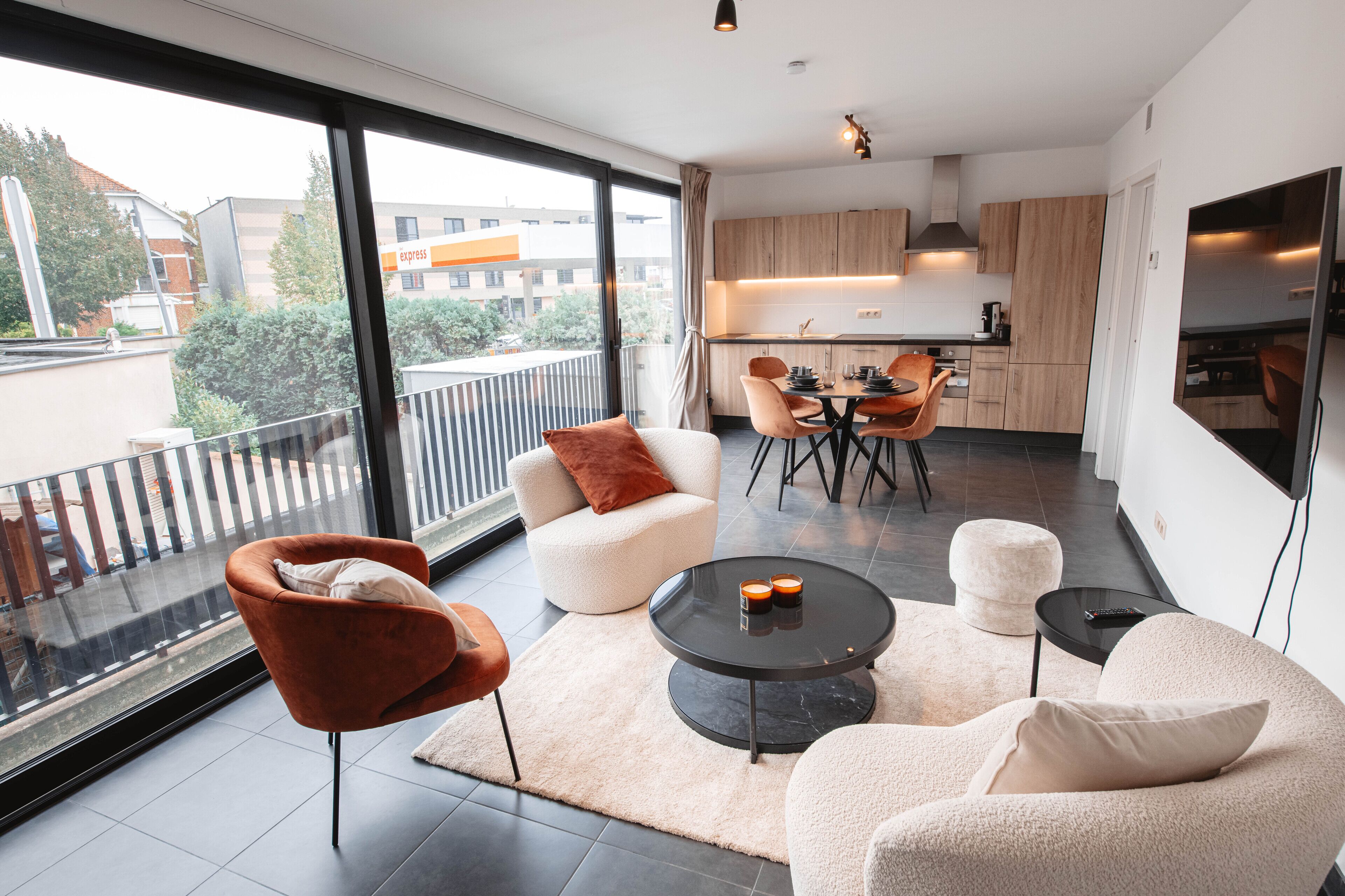 design duplex | living area | flat-screen tv