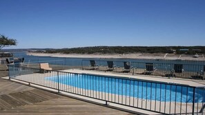 Pool - Lakefront Condo | Boat Slip+Pool+Hot tub (Spicewood)