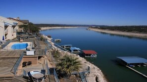 Pool - Lakefront Condo | Boat Slip+Pool+Hot tub (Spicewood)