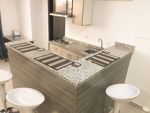 City Loft | Private kitchen | Mini-fridge, rice cooker, blender, griddle