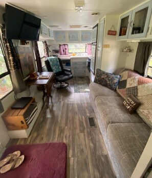 TV, DVD player, books