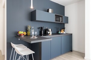 Frigobar, microondas, placa de cocina, lavavajillas