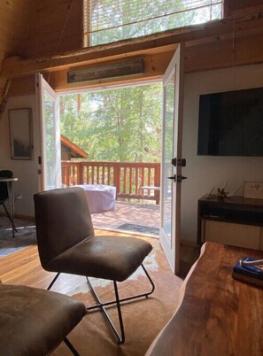 Smart-TV, Kamin, Videospiele, Bücher