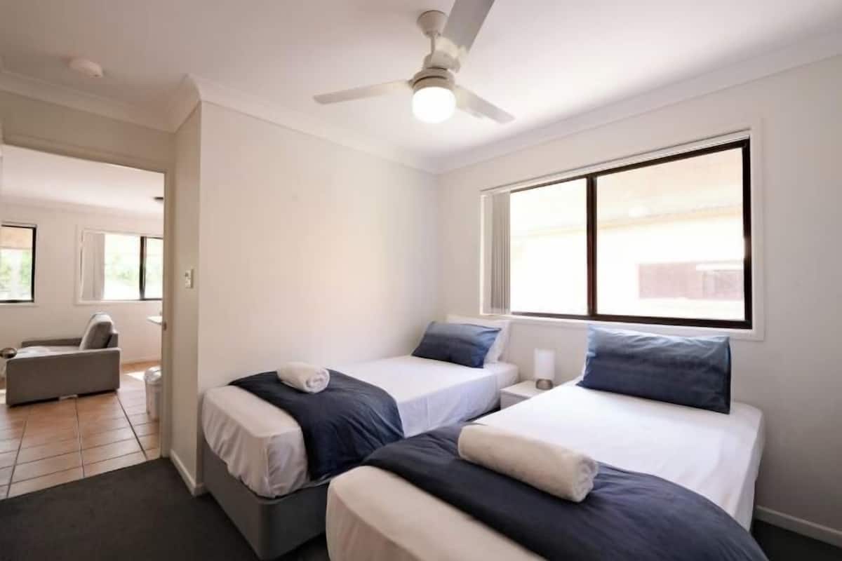 2 bedrooms, individually furnished, desk, iron/ironing board