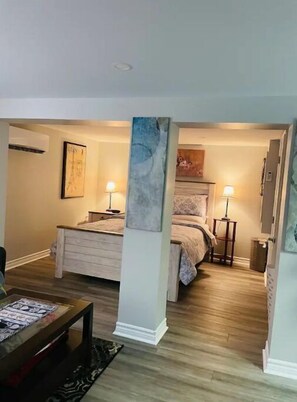 1 bedroom, iron/ironing board, bed sheets