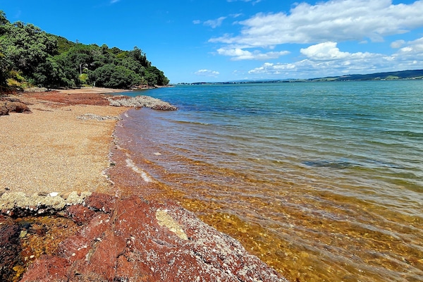 On the beach, beach towels