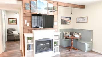 TV connectée, cheminée