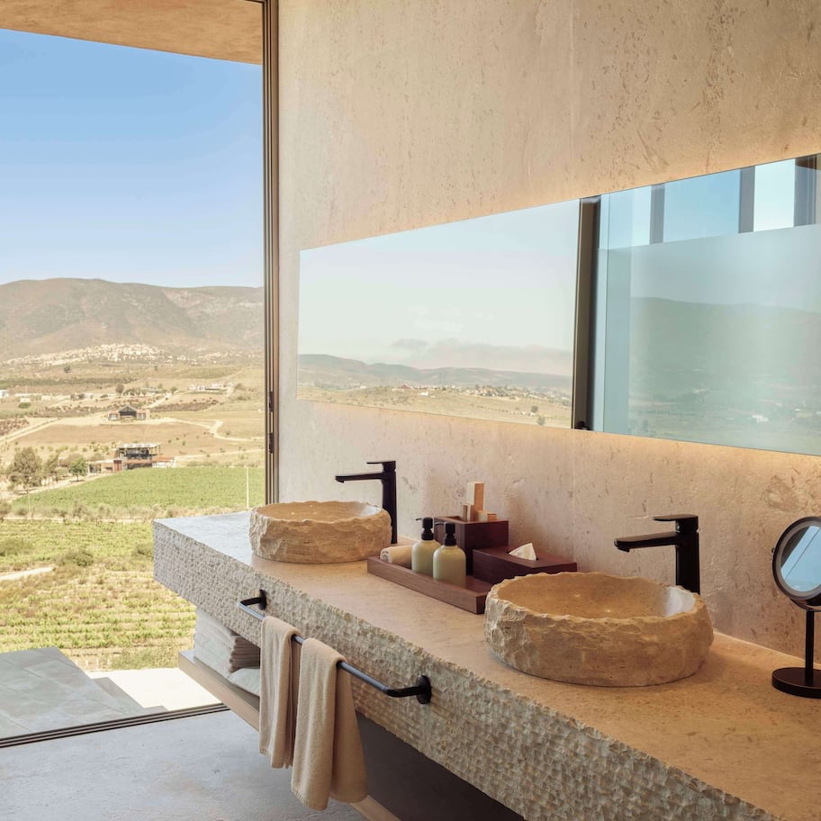 Winemakers Three-bedroom Pool Villa | Bathroom | Shower, rainfall showerhead, free toiletries, hair dryer