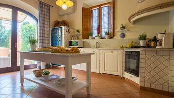 Fridge, oven, dishwasher, toaster