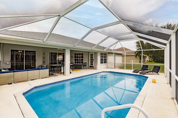 A heated pool