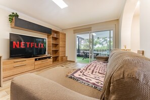 TV, fireplace, video games