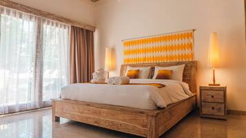Doppia Deluxe, 1 camera da letto, vista giardino | Connessione Internet via cavo gratuita, lenzuola