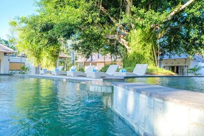 Indoor pool, seasonal outdoor pool