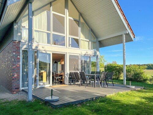 Ferienhaus Wiesengeflüster E5 | gruppenfreundlich in Randlage mit Fasssauna