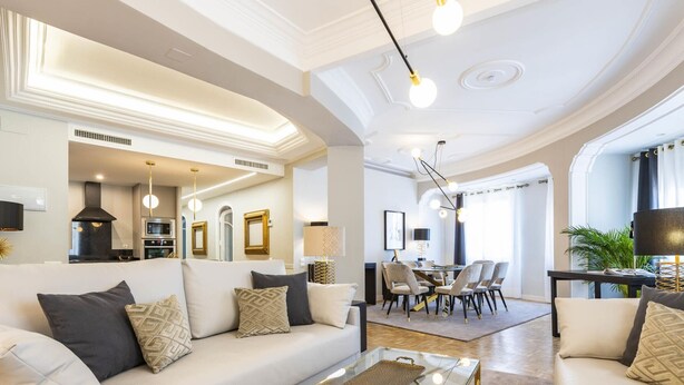 Living area - Contemporary apartment in Valencia city center with Wifi and air conditioning (Valencia)
