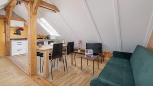TV, offices - Air-conditioned apartment in Kazimierz | Parking | Workplace (Kraków)