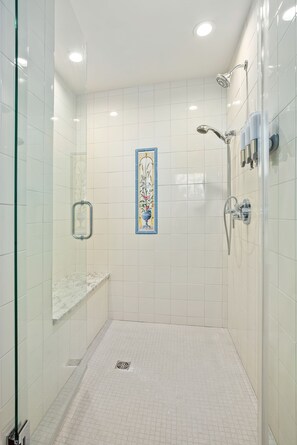 Bathtub, hair dryer, towels