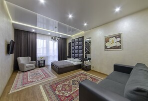 Apartamento | Ropa de cama hipoalergénica, cortinas opacas, sistema de insonorización