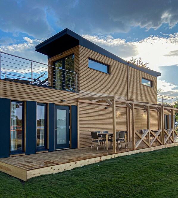 Outdoor dining - Ferienhaus Moppi am Kiebitzer See (Falkenberg/Elster)