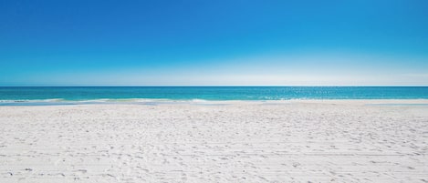 在海滩