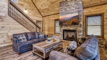 Cabin, 3 Bedrooms | Living area | Smart TV